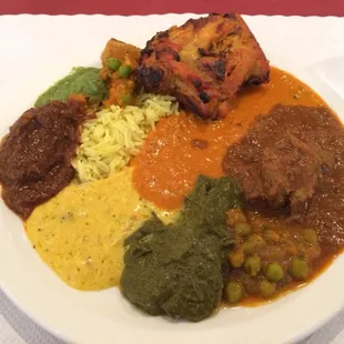 The different curries on a friday lunch buffet!