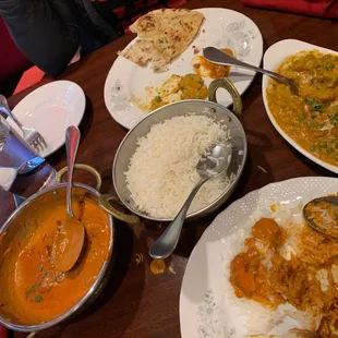 a table full of food