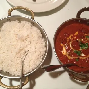 Butter chicken with rice