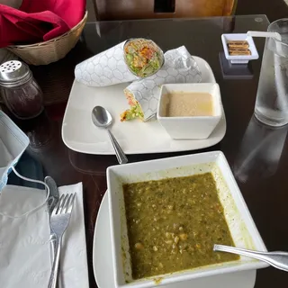 Boneless Chicken Kabob Wrap Lunch Special