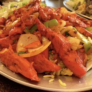 a plate of food on a table