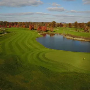 18th Hole- Awesome way to finish! Don't be afraid, it's only water!