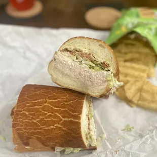 Tuna Salad on Dutch Crunch w/ bacon!