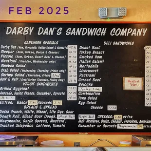 Menu 2025