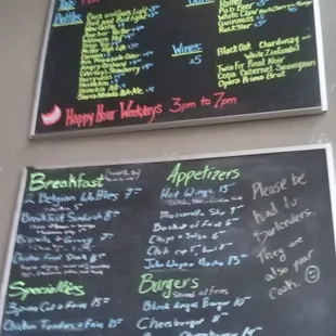 Also check the daily lunch specials above the Bar. Really good options for a tasty meal, and cheap!