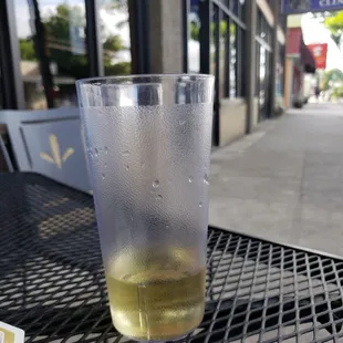 Sitting outside having s glorious Ace Pineapple Cider.  Life is good.