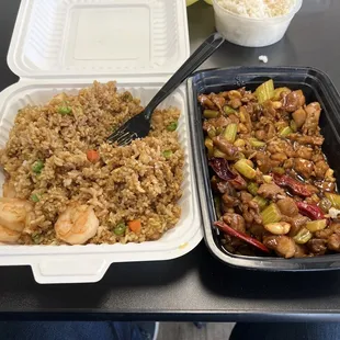 Shrimp Fried Rice, Kung Pao Chicken