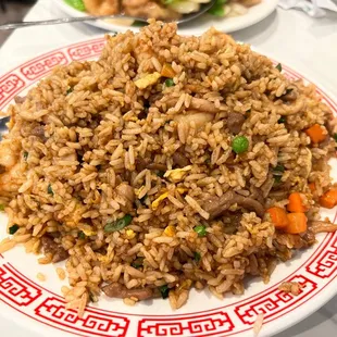 Three flavored fried rice