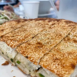 Onion Sesame Bread With Green Onion