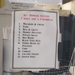 Menu as of 12-9-21
