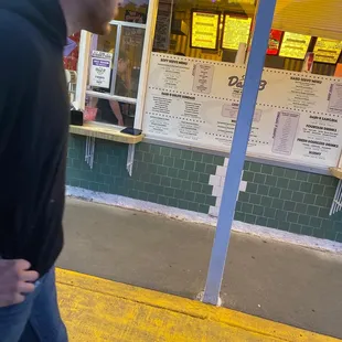 ows a man walking down the street