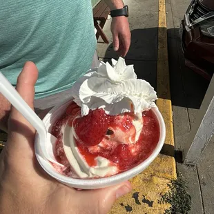 Strawberry Shortcake Sundae. My favorite growing up.