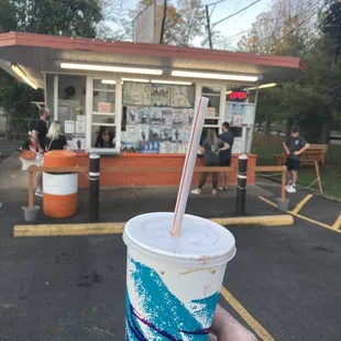 outside