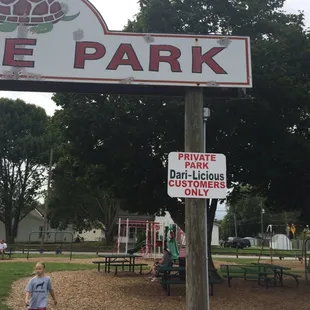 A private park for customers!