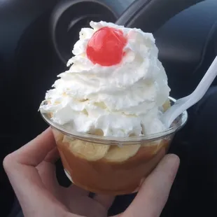 Best peanut butter and banana sundaes on the planet.