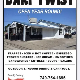 the front of the restaurant