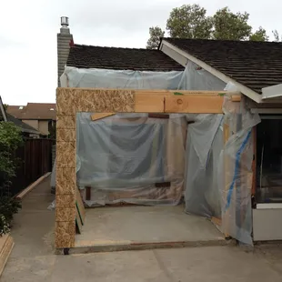 Addition off Kitchen/Living room Frame stage