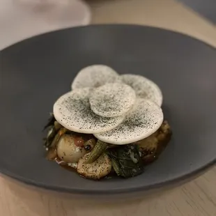 a plate of food on a table