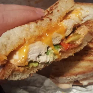 Southwest chicken panini grilled to perfection