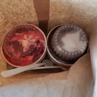 Strawberry and Raspberry sundae