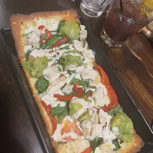 Cauliflower crust flatbread