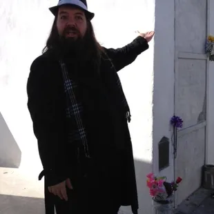 Thomas working his magic at St. Louis Cemetery #1 on November 28, 2014