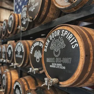 Barrels in the distillery