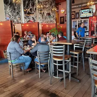 people sitting at tables