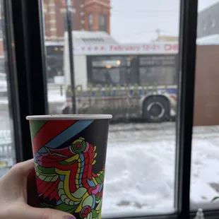 Close to the bus stop on Belmont