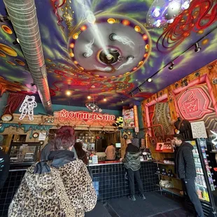 the interior of a coffee shop