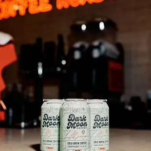 Cold brew coffee cans, Lunar Blend