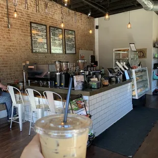 White Mocha &amp; cinnamon latte