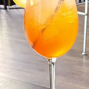 Paradiso Spritz w/aperol, prosecco, and lemon (8/15/23)