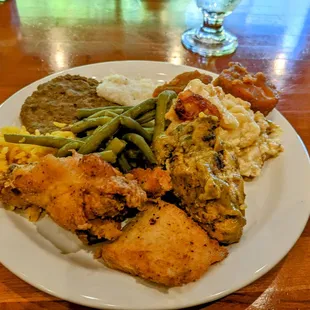 I may have overdone this plate but there&apos;s pretty good variety at the buffet.