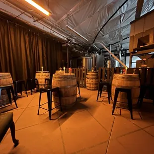 The back lounge area near the brewery itself.