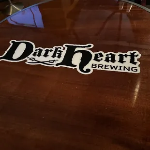 Beautiful tables with the business name added in