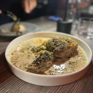 Jadori Chicken with creamed Frisee