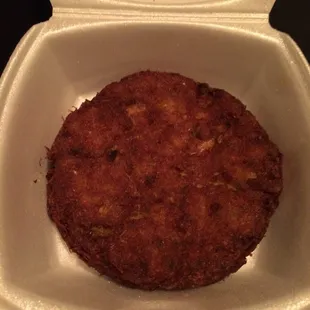 Over Cooked Crab Cake