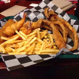 #1 Everyday Special, shrimp and whiting.