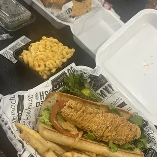 Catfish Po Boy Sandwich