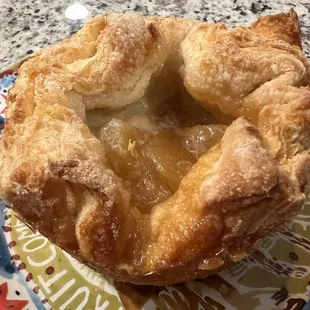 Kouign-Amann with cinnamon apple