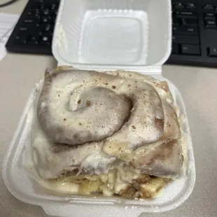 Cinnamon "eggnog" roll