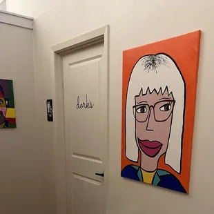 Restroom and art work