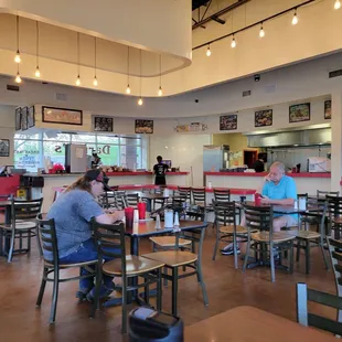 Clean dining area