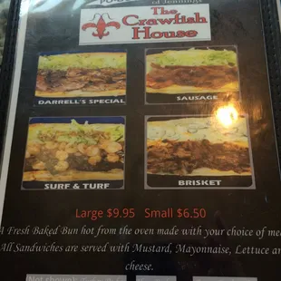 Different pic of the menu...excited to try the surf and turf!
