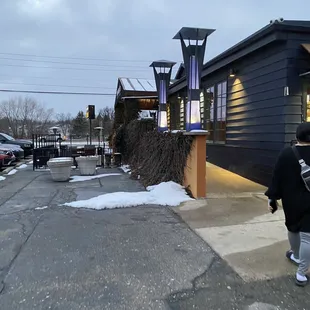 a man walking down the street