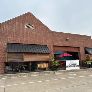 View from Jupiter road. They even have a pet friendly patio!