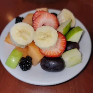 a plate of fruit