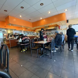 What it looks like indoors, very clean, lots of room to sit.