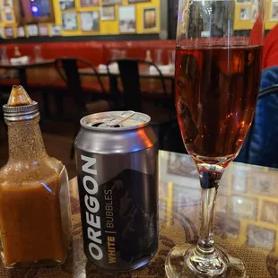 2/13/2023 - The Belle du Jour is prosecco, rose water and pomegranate juice - delicious!